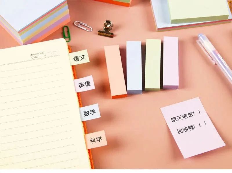 100 blätter 76*76mm Reine Farbe Papier Memo Pad Haftnotizen Lesezeichen Punkt Es Marker Memo Aufkleber Büro Schule liefert Notebooks