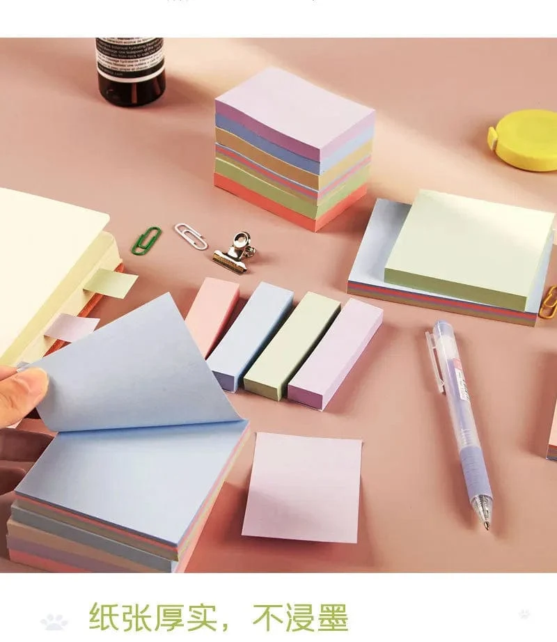 100 blätter 76*76mm Reine Farbe Papier Memo Pad Haftnotizen Lesezeichen Punkt Es Marker Memo Aufkleber Büro Schule liefert Notebooks