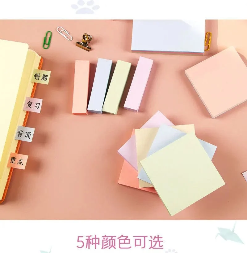 100 blätter 76*76mm Reine Farbe Papier Memo Pad Haftnotizen Lesezeichen Punkt Es Marker Memo Aufkleber Büro Schule liefert Notebooks