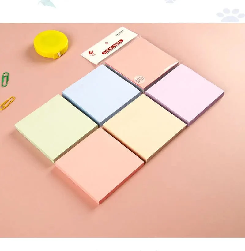 100 blätter 76*76mm Reine Farbe Papier Memo Pad Haftnotizen Lesezeichen Punkt Es Marker Memo Aufkleber Büro Schule liefert Notebooks