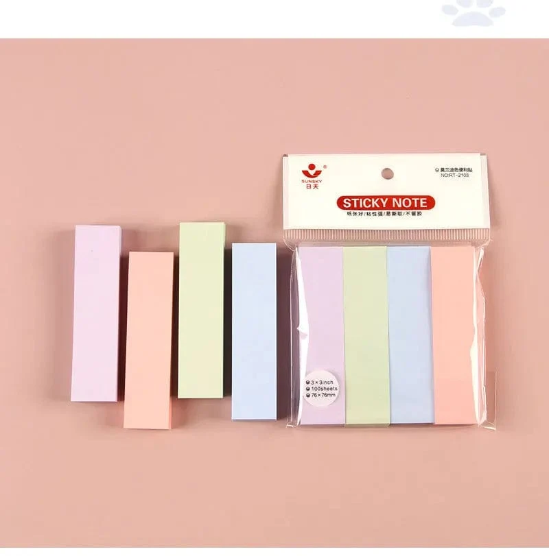 100 blätter 76*76mm Reine Farbe Papier Memo Pad Haftnotizen Lesezeichen Punkt Es Marker Memo Aufkleber Büro Schule liefert Notebooks