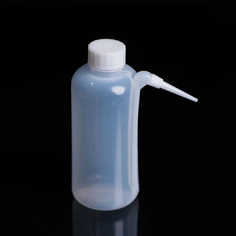 2 Stück Seitenrohr-Waschflasche für Labor zum Waschen von Gläsern, Quetschflaschen, breite Öffnung