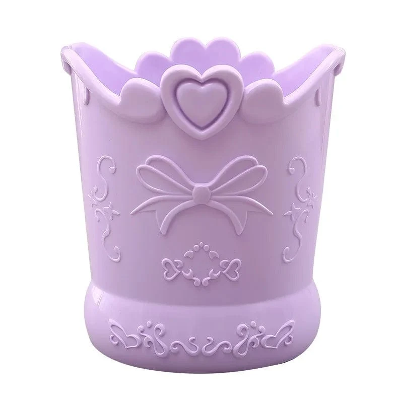 Niedlicher Stifthalter mit Schleife, Bonbonfarbe, Kawaii-Pink, Bleistift-Organizer, Box, Ständer, Behälter, Büro, Schulbedarf, Küchengläser