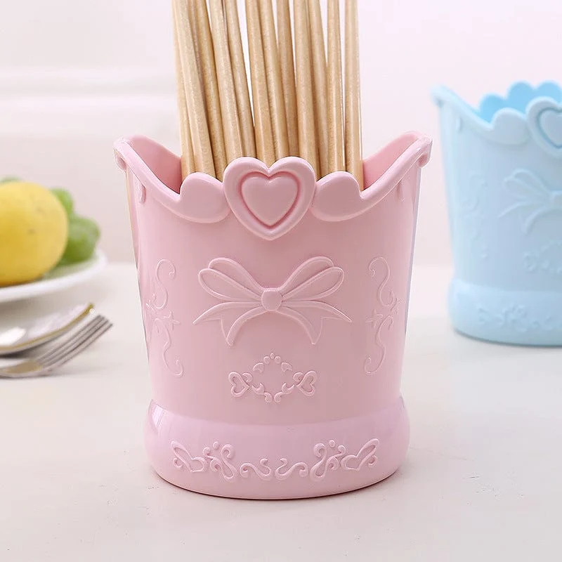 Niedlicher Stifthalter mit Schleife, Bonbonfarbe, Kawaii-Pink, Bleistift-Organizer, Box, Ständer, Behälter, Büro, Schulbedarf, Küchengläser