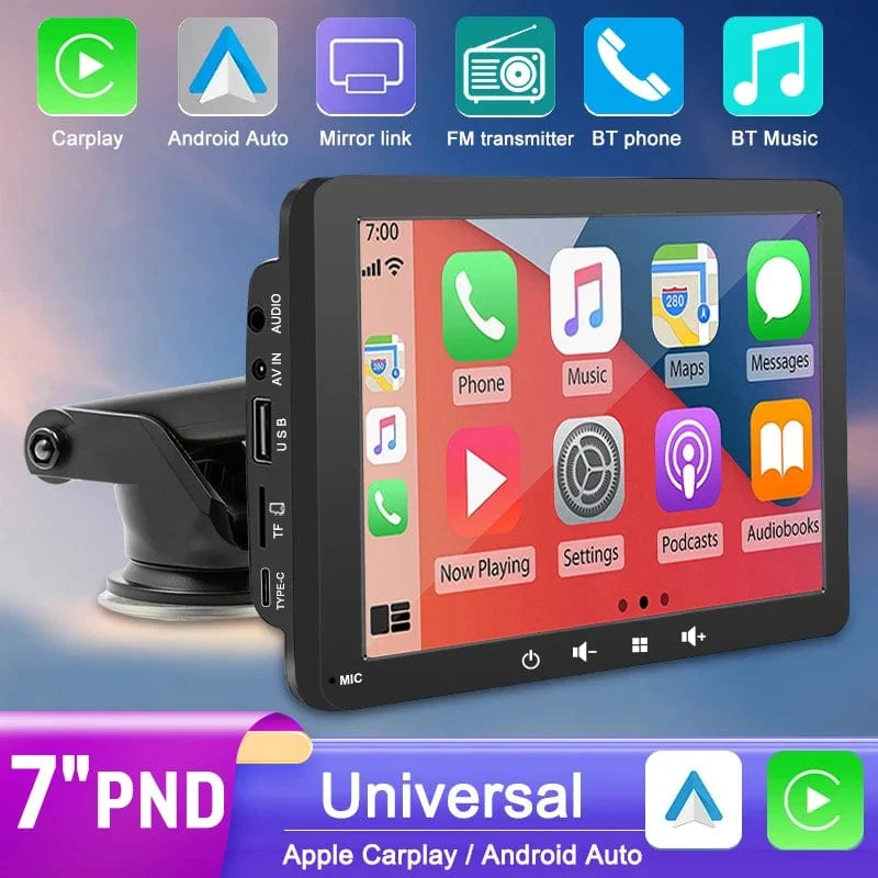 Universal 7 Zoll Autoradio Multimedia Video Player Drahtlose Carplay Android Auto Touchscreen Bluetooth Auto Intelligente Systeme