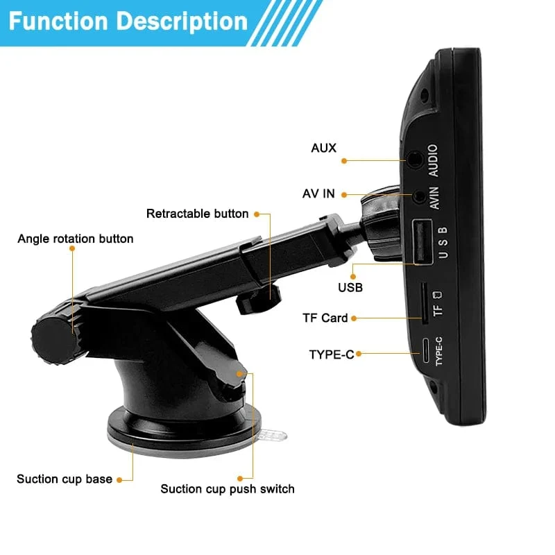 Universal 7 Zoll Autoradio Multimedia Video Player Drahtlose Carplay Android Auto Touchscreen Bluetooth Auto Intelligente Systeme