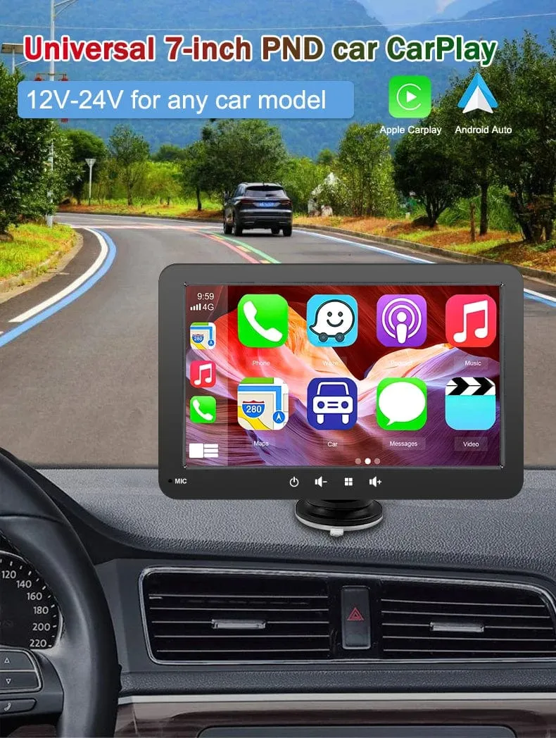 Universal 7 Zoll Autoradio Multimedia Video Player Drahtlose Carplay Android Auto Touchscreen Bluetooth Auto Intelligente Systeme
