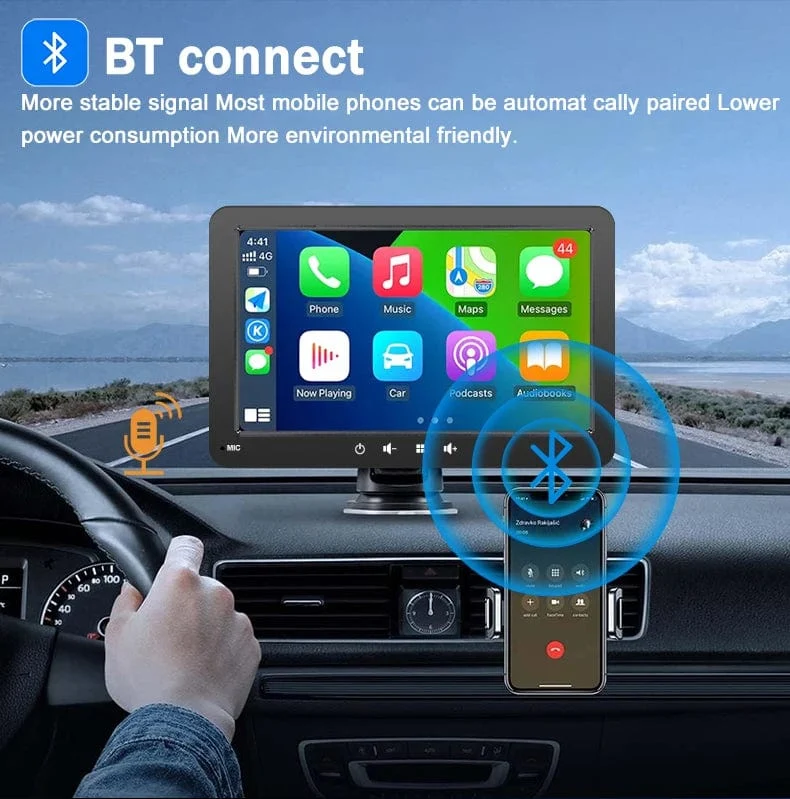 Universal 7 Zoll Autoradio Multimedia Video Player Drahtlose Carplay Android Auto Touchscreen Bluetooth Auto Intelligente Systeme