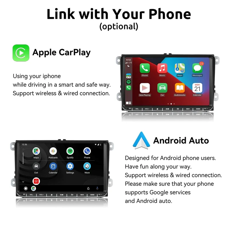 9" Autoradio Android 12 für VW Passat 6 7 CC Polo GOLF 5 6 Touran T5 WiFi GPS Navigation BT WiFi Split Screen Head Unit FM Radio