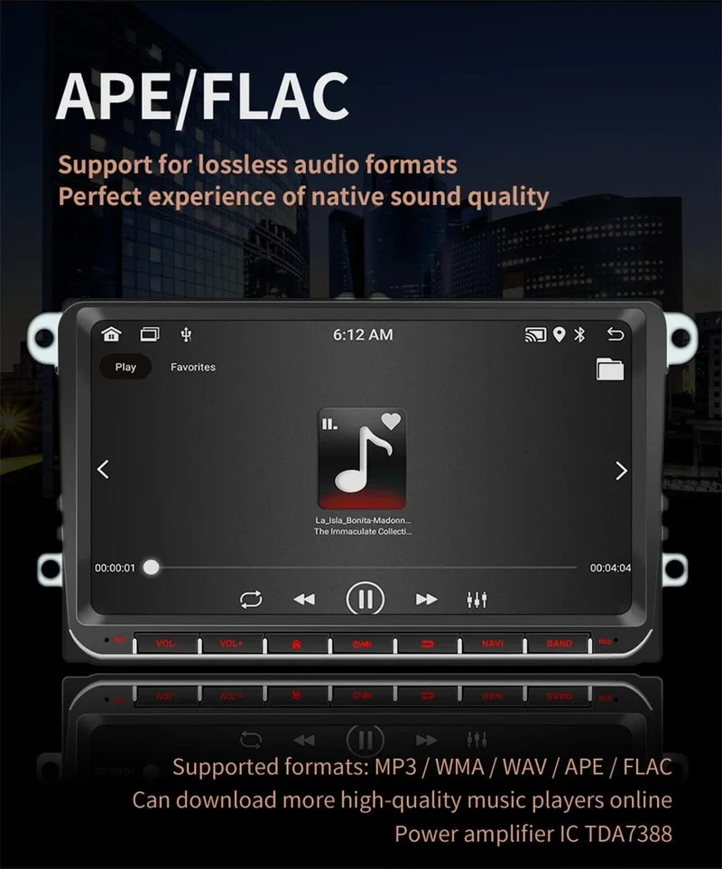 9" Autoradio Android 12 für VW Passat 6 7 CC Polo GOLF 5 6 Touran T5 WiFi GPS Navigation BT WiFi Split Screen Head Unit FM Radio
