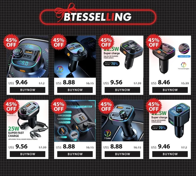 Bluetooth 5.0 FM-Transmitter Freisprecheinrichtung Autoradio-Modulator MP3-Player mit 22.5 W USB-Super-Quick-Charge-Adapter fürs Auto
