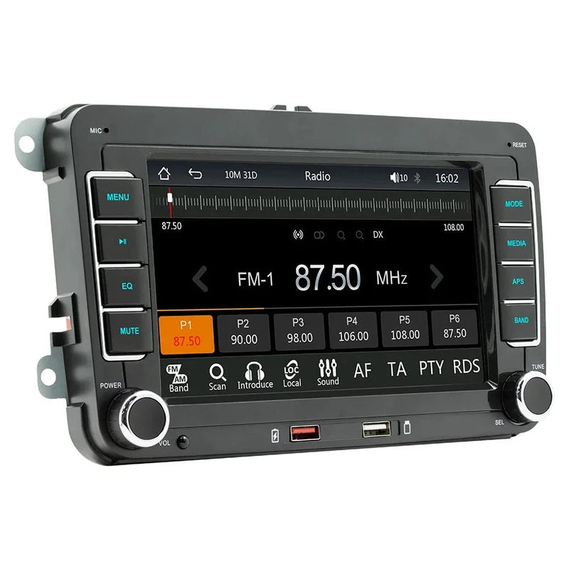 7 "2 Din Autoradio GPS Android Auto Carplay Für VW Volkswagen Skoda Octavia Golf 5 6 Touran Passat B6 Polo Jetta HD Touchscreen