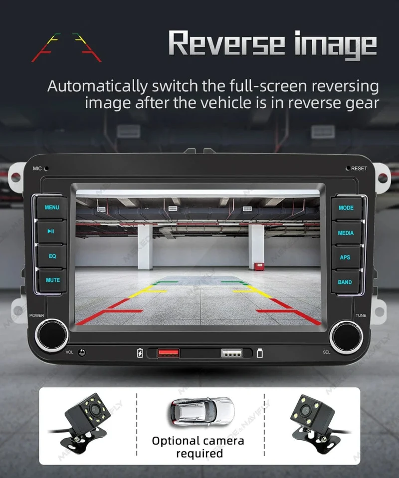 7 "2 Din Autoradio GPS Android Auto Carplay Für VW Volkswagen Skoda Octavia Golf 5 6 Touran Passat B6 Polo Jetta HD Touchscreen