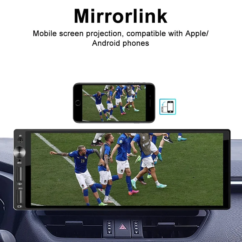 IPS 6.9 Zoll 1Din Carplay Android Auto Autoradio Multimedia Video MP5 Player 1 Din Keine DVD mit Bluetooth Stereo USB Lade
