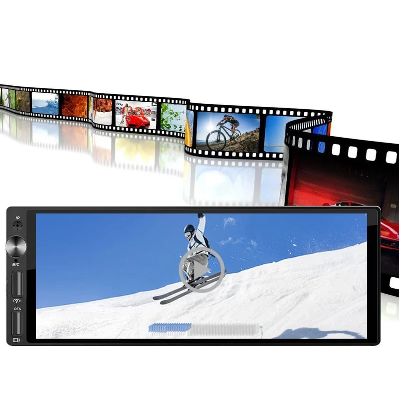 IPS 6.9 Zoll 1Din Carplay Android Auto Autoradio Multimedia Video MP5 Player 1 Din Keine DVD mit Bluetooth Stereo USB Lade