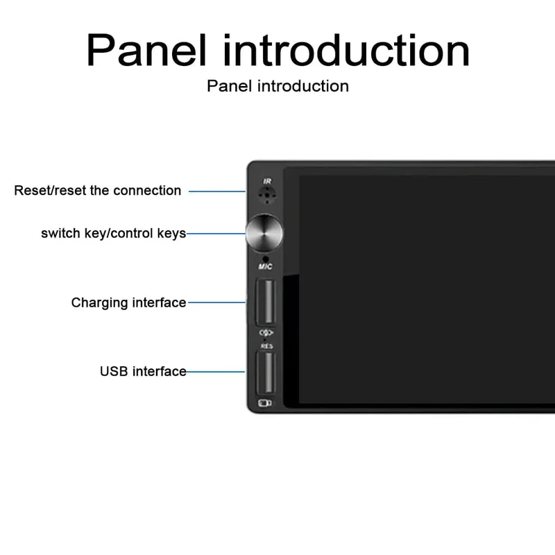 IPS 6.9 Zoll 1Din Carplay Android Auto Autoradio Multimedia Video MP5 Player 1 Din Keine DVD mit Bluetooth Stereo USB Lade