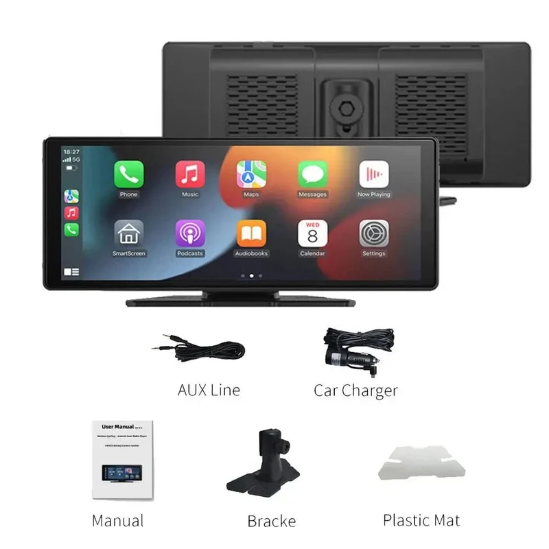 XUDA Universal 10.26 Zoll Autoradio Multimedia WIFI Video Player Kabelloses Carplay & Android Auto für Apple oder Android MP5 Player