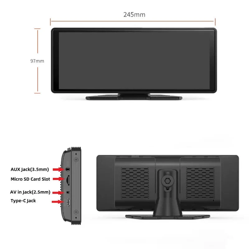 XUDA Universal 10.26 Zoll Autoradio Multimedia WIFI Video Player Kabelloses Carplay & Android Auto für Apple oder Android MP5 Player
