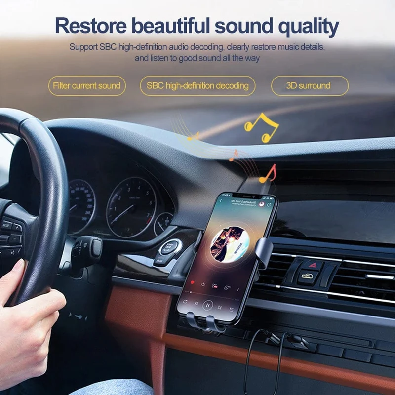 Bluetooth 5.0 AUX Autoadapter USB auf 3.5 mm Klinke Dongle Kabel Freisprecheinrichtung Auto Kit Drahtloser Auto Bluetooth Sender Empfänger