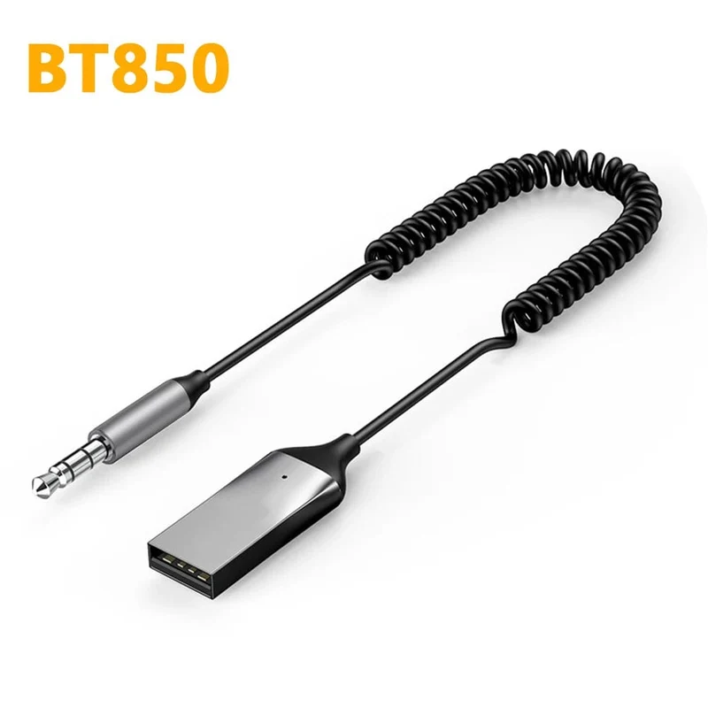 Bluetooth 5.0 AUX Autoadapter USB auf 3.5 mm Klinke Dongle Kabel Freisprecheinrichtung Auto Kit Drahtloser Auto Bluetooth Sender Empfänger