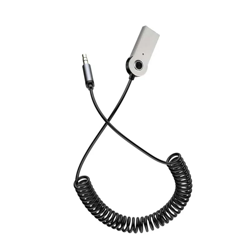 Bluetooth 5.0 AUX Autoadapter USB auf 3.5 mm Klinke Dongle Kabel Freisprecheinrichtung Auto Kit Drahtloser Auto Bluetooth Sender Empfänger