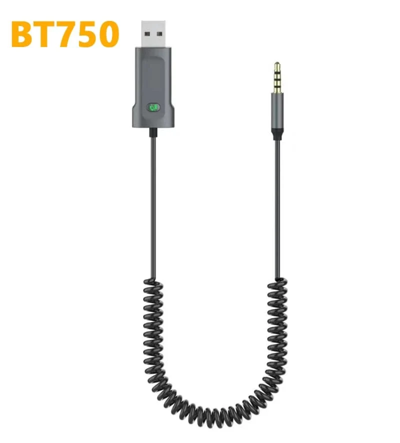 Bluetooth 5.0 AUX Autoadapter USB auf 3.5 mm Klinke Dongle Kabel Freisprecheinrichtung Auto Kit Drahtloser Auto Bluetooth Sender Empfänger