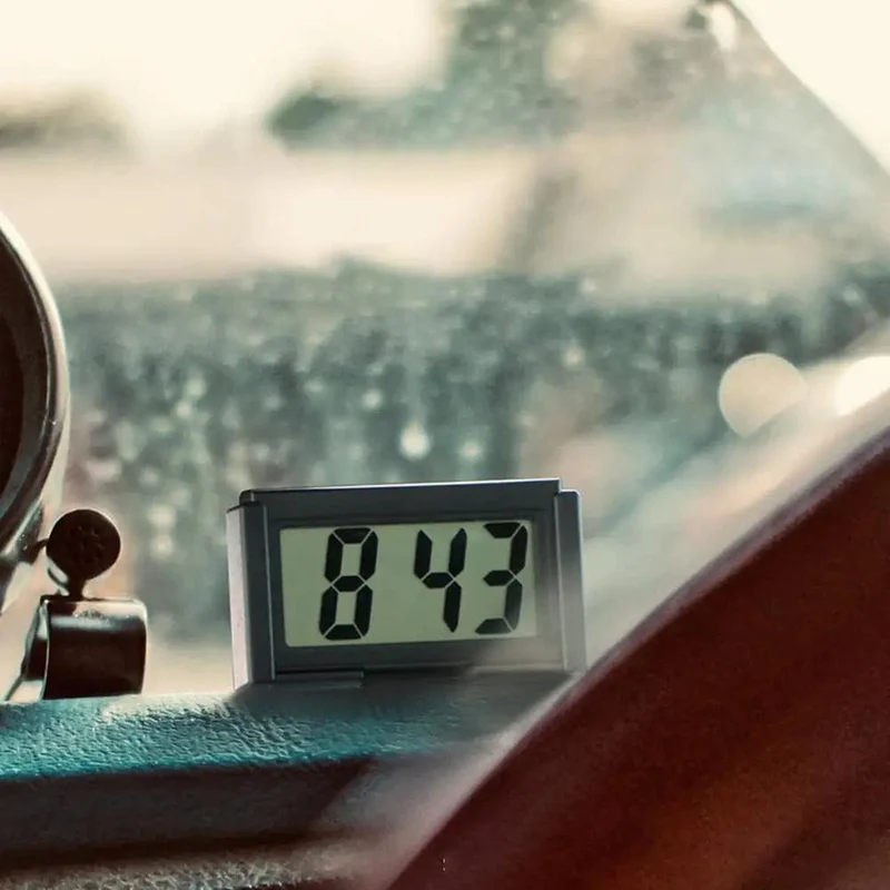 Großer Bildschirm Home Digitalanzeige Autouhr Paste Elektronische Mini Auto Elektronische Uhr Automobilzubehör Einfacher Typ