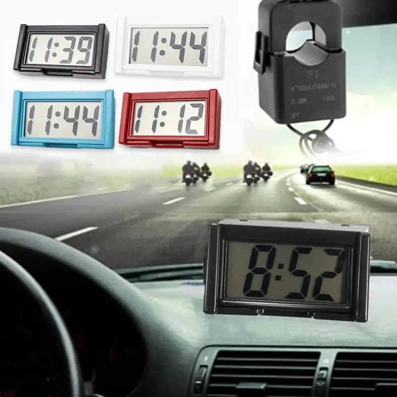 Großer Bildschirm Home Digitalanzeige Autouhr Paste Elektronische Mini Auto Elektronische Uhr Automobilzubehör Einfacher Typ