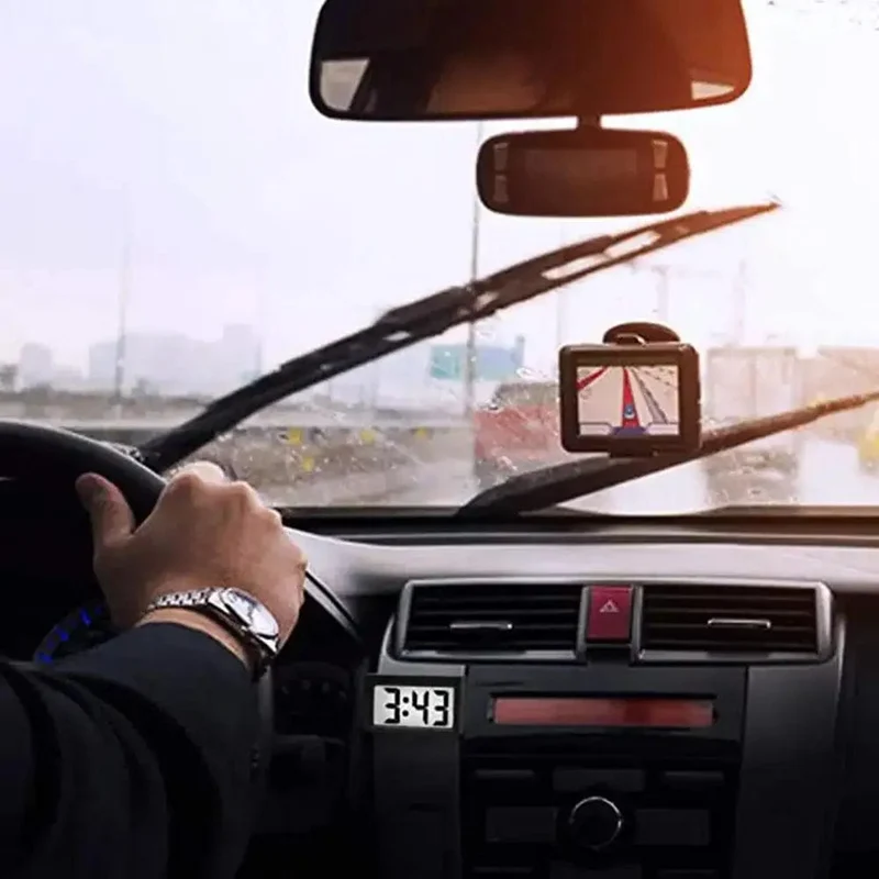 Großer Bildschirm Home Digitalanzeige Autouhr Paste Elektronische Mini Auto Elektronische Uhr Automobilzubehör Einfacher Typ