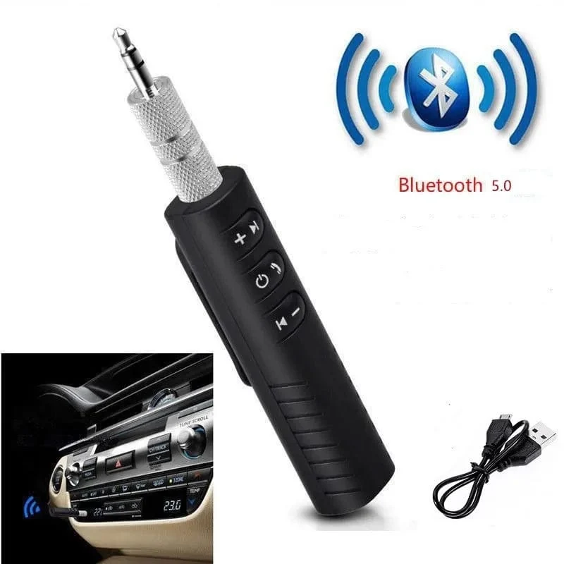 Drahtloser Bluetooth 5.0-Empfängeradapter 3.5-mm-Buchse für Automusik-Audio-Aux-A2dp-Kopfhörerempfänger Freisprecheinrichtung