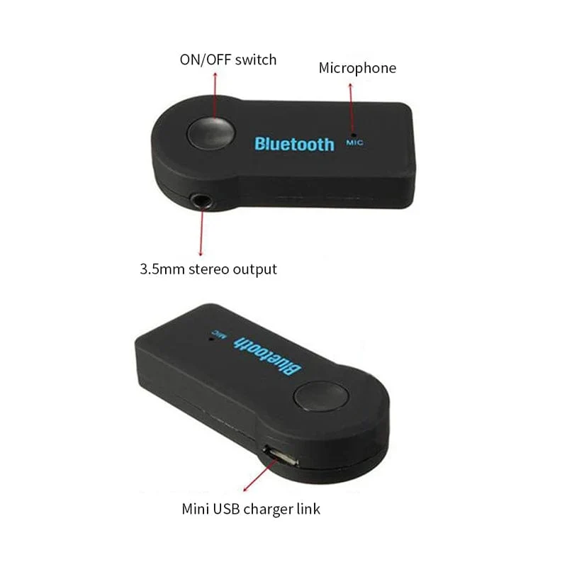 Kabelloser Bluetooth 5.0-Empfänger-Sender-Adapter, 3-in-1-USB-Adapter, Audioempfänger, Bluetooth-Autoladegerät, Auto-Aux für E91 E92