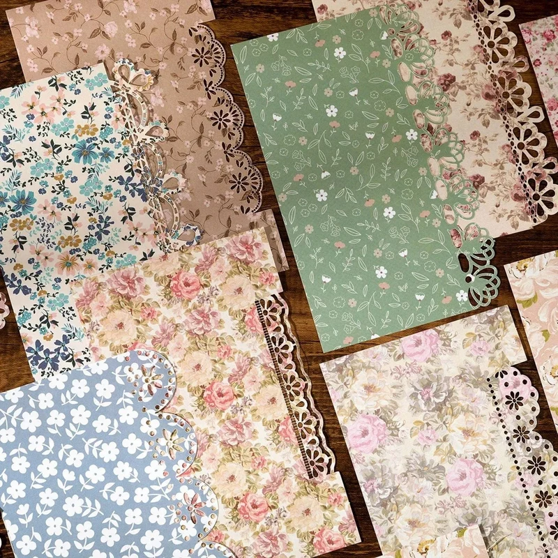 20 Teile/paket Vintage Spitze Scrapbook Ausschnitte Papier Dekoratives Material Papier für Junk Journal Kit DIY Arts Craft Album Collage