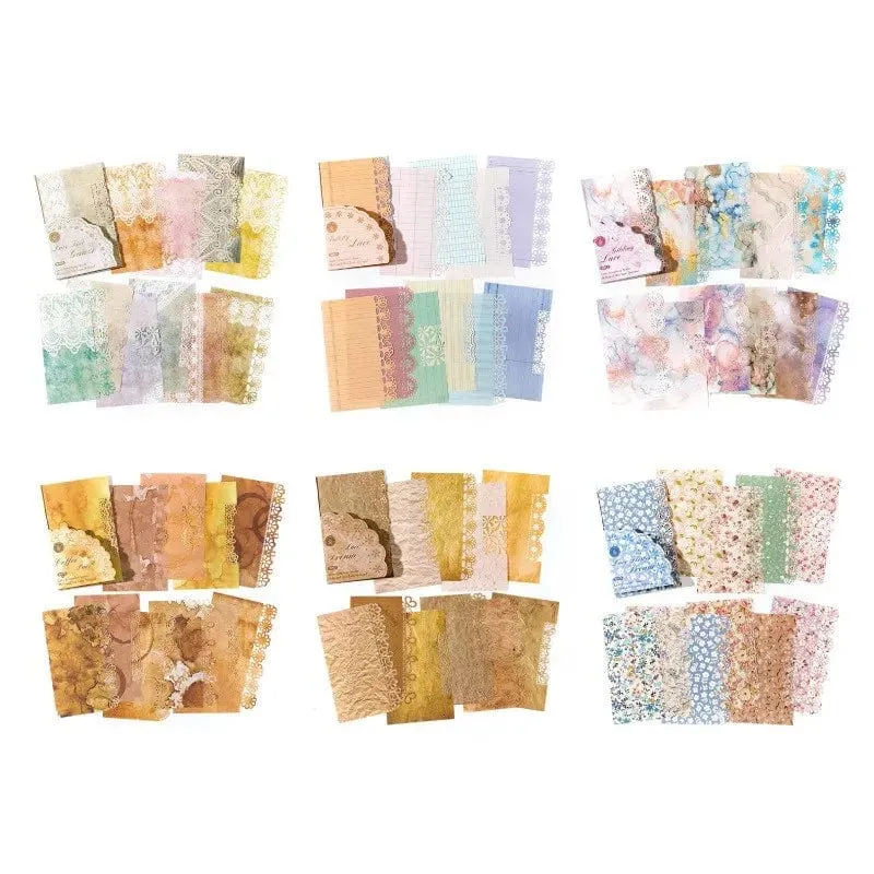 20 Teile/paket Vintage Spitze Scrapbook Ausschnitte Papier Dekoratives Material Papier für Junk Journal Kit DIY Arts Craft Album Collage