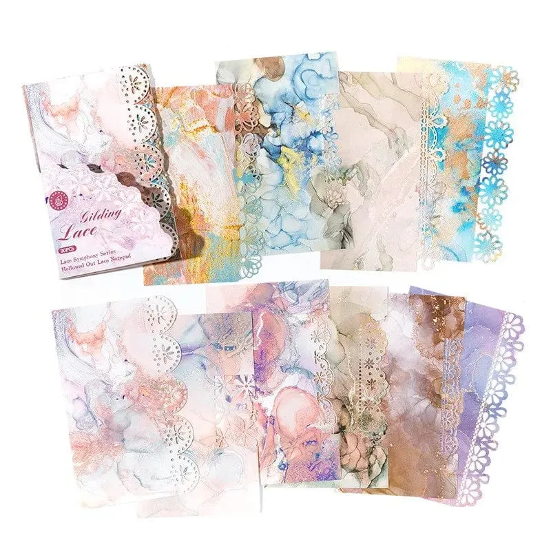 20 Teile/paket Vintage Spitze Scrapbook Ausschnitte Papier Dekoratives Material Papier für Junk Journal Kit DIY Arts Craft Album Collage