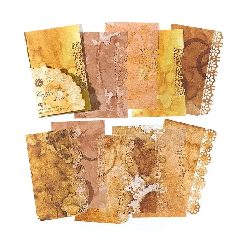 20 Teile/paket Vintage Spitze Scrapbook Ausschnitte Papier Dekoratives Material Papier für Junk Journal Kit DIY Arts Craft Album Collage