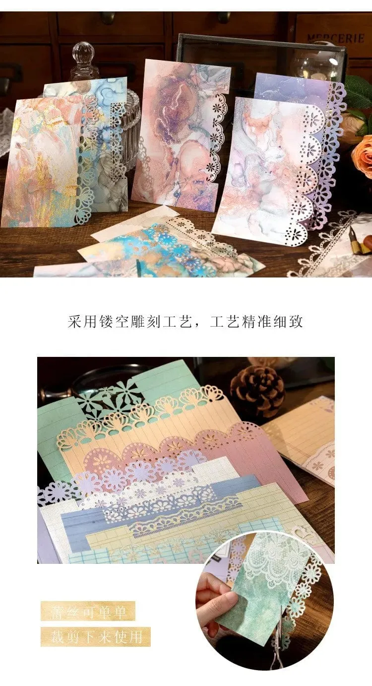 20 Teile/paket Vintage Spitze Scrapbook Ausschnitte Papier Dekoratives Material Papier für Junk Journal Kit DIY Arts Craft Album Collage