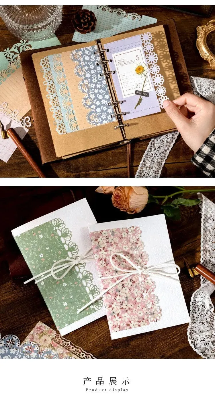 20 Teile/paket Vintage Spitze Scrapbook Ausschnitte Papier Dekoratives Material Papier für Junk Journal Kit DIY Arts Craft Album Collage