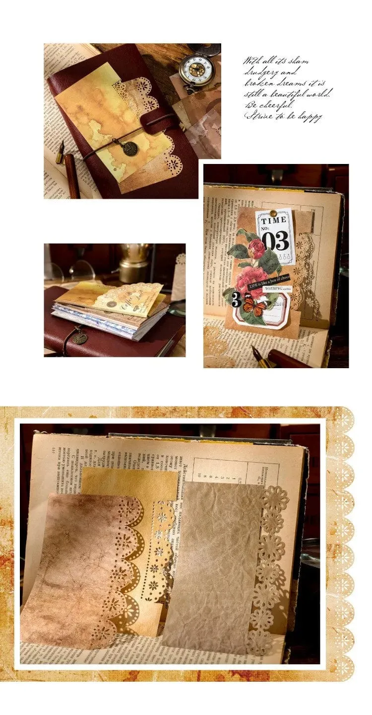 20 Teile/paket Vintage Spitze Scrapbook Ausschnitte Papier Dekoratives Material Papier für Junk Journal Kit DIY Arts Craft Album Collage