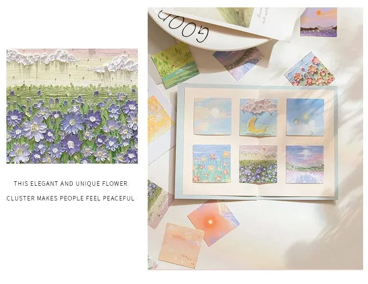 46 Stück Kawaii Briefpapier Aufkleber Set Frühling abgelegt Blumenlandschaft süße Scrapbooking dekorative DIY Label Geschenkverpackung Dekor