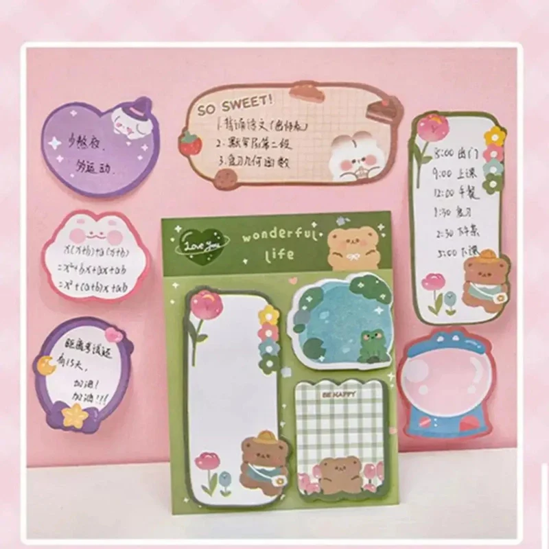 60 Blatt Haftnotizen Niedlicher Cartoon Bunter Notizblock Ins Kawaii Briefpapier Gepostete Tabs Sein Memo Nachrichtenpapier Schulbedarf