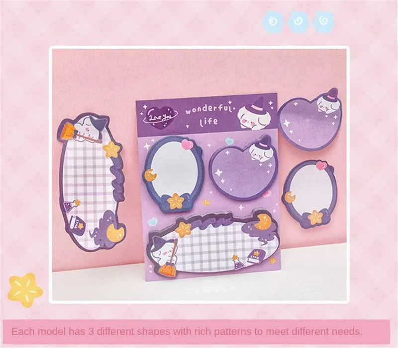60 Blatt Haftnotizen Niedlicher Cartoon Bunter Notizblock Ins Kawaii Briefpapier Gepostete Tabs Sein Memo Nachrichtenpapier Schulbedarf