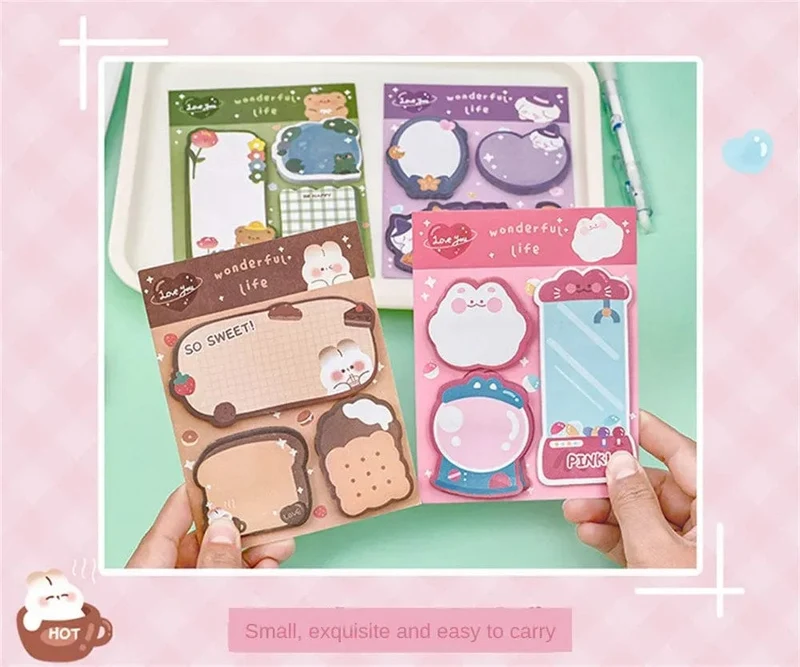60 Blatt Haftnotizen Niedlicher Cartoon Bunter Notizblock Ins Kawaii Briefpapier Gepostete Tabs Sein Memo Nachrichtenpapier Schulbedarf