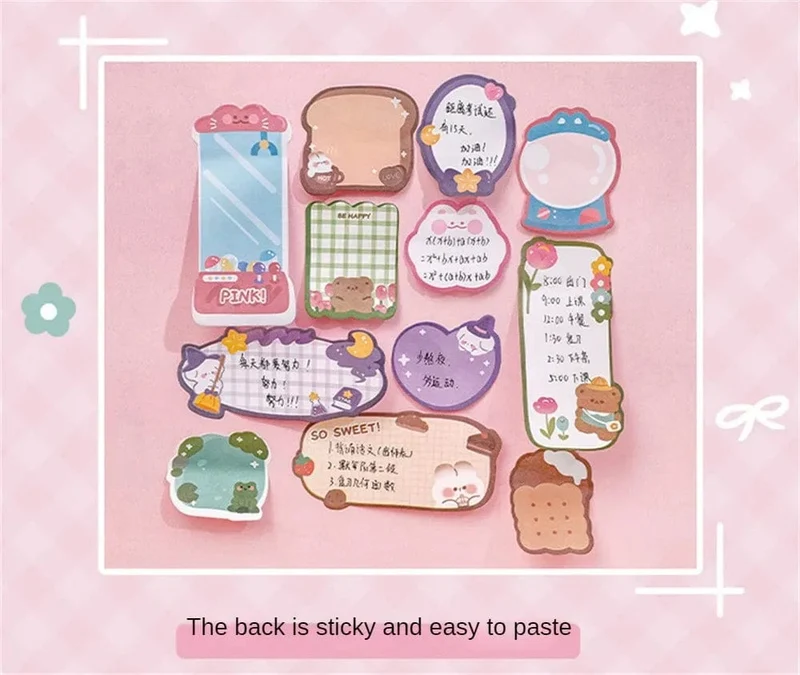 60 Blatt Haftnotizen Niedlicher Cartoon Bunter Notizblock Ins Kawaii Briefpapier Gepostete Tabs Sein Memo Nachrichtenpapier Schulbedarf