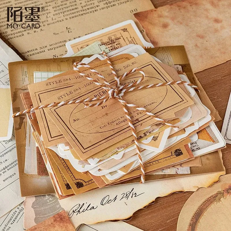 100 Stück Vintage-Papiere, Retro, dekoratives Scrapbook-Papier, ästhetische Junk-Journal-Seiten für DIY-Kunsthandwerk, Tagebuch, Notizbücher, Album