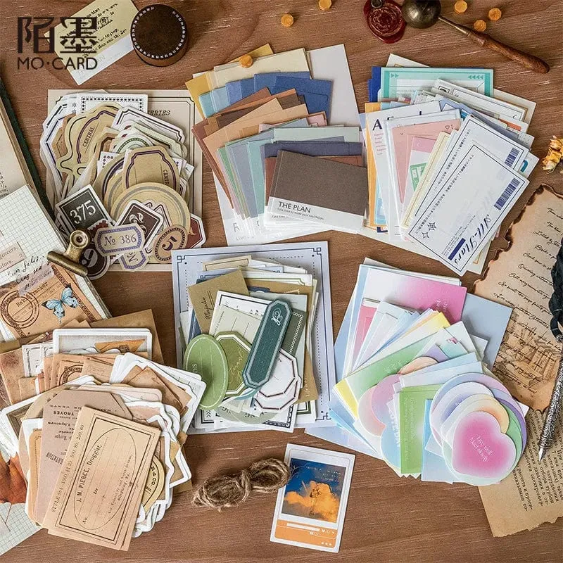 100 Stück Vintage-Papiere, Retro, dekoratives Scrapbook-Papier, ästhetische Junk-Journal-Seiten für DIY-Kunsthandwerk, Tagebuch, Notizbücher, Album
