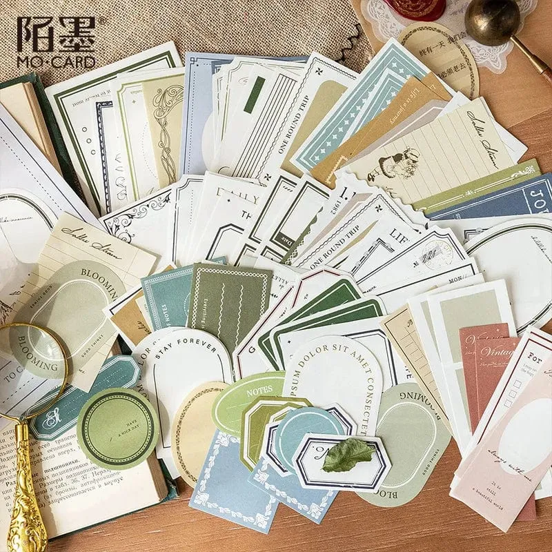 100 Stück Vintage-Papiere, Retro, dekoratives Scrapbook-Papier, ästhetische Junk-Journal-Seiten für DIY-Kunsthandwerk, Tagebuch, Notizbücher, Album