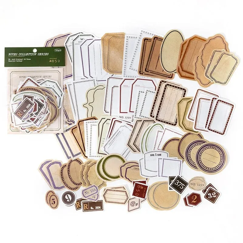100 Stück Vintage-Papiere, Retro, dekoratives Scrapbook-Papier, ästhetische Junk-Journal-Seiten für DIY-Kunsthandwerk, Tagebuch, Notizbücher, Album