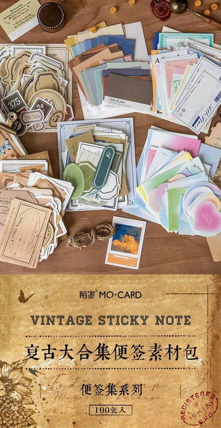 100 Stück Vintage-Papiere, Retro, dekoratives Scrapbook-Papier, ästhetische Junk-Journal-Seiten für DIY-Kunsthandwerk, Tagebuch, Notizbücher, Album
