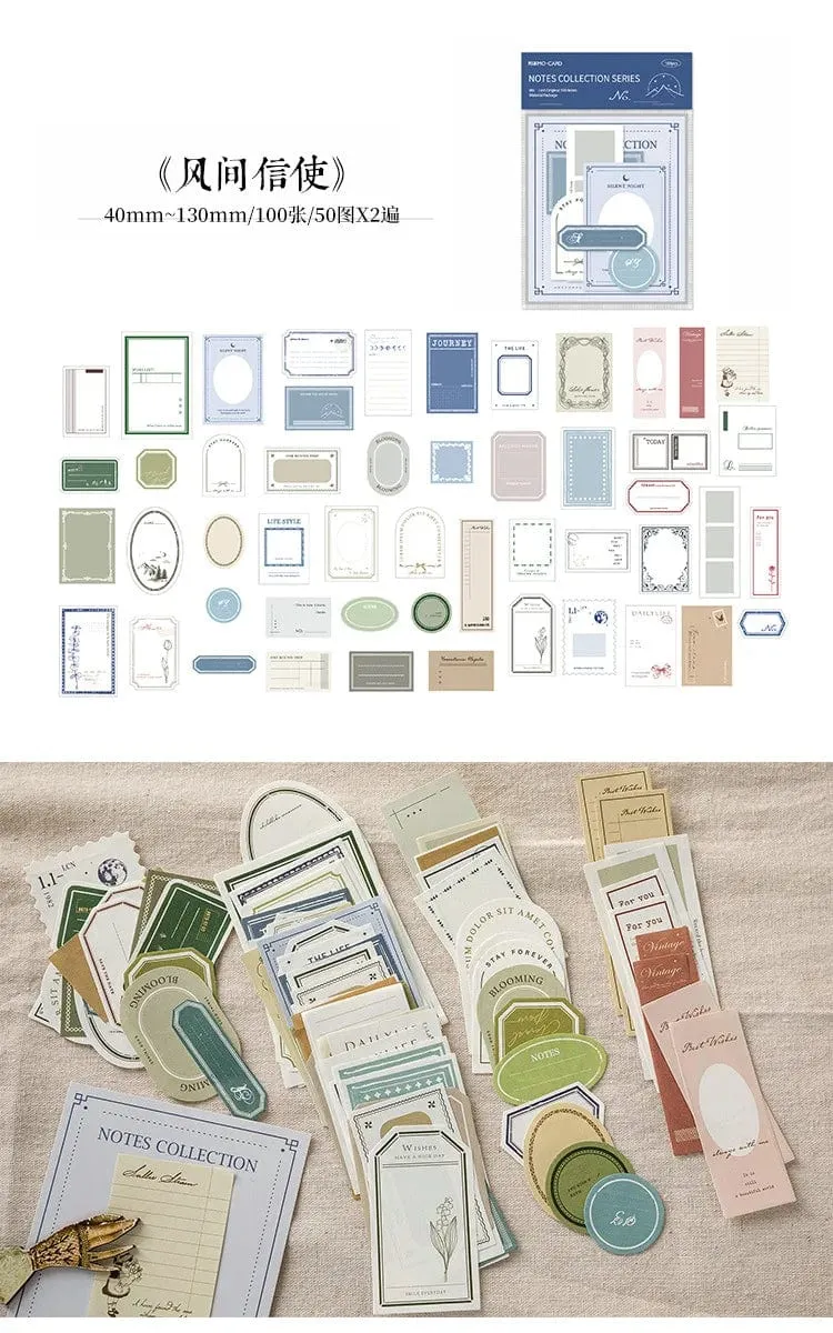 100 Stück Vintage-Papiere, Retro, dekoratives Scrapbook-Papier, ästhetische Junk-Journal-Seiten für DIY-Kunsthandwerk, Tagebuch, Notizbücher, Album