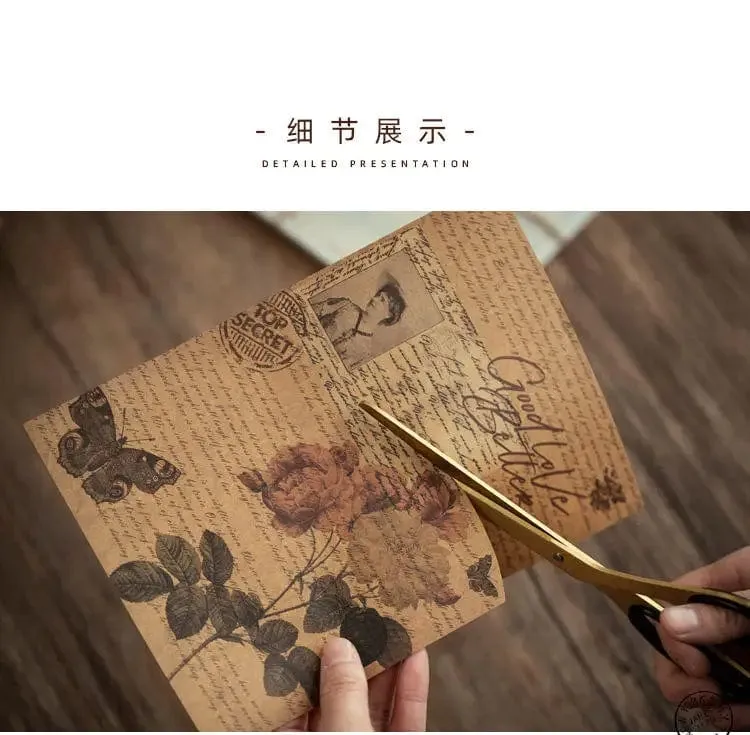 10 Pcs Junk Journal Große Größe Retro Karte Material Papier Diy Scrapbooking Collage Album Woche Tagebuch Dekoration Hintergrund Papier